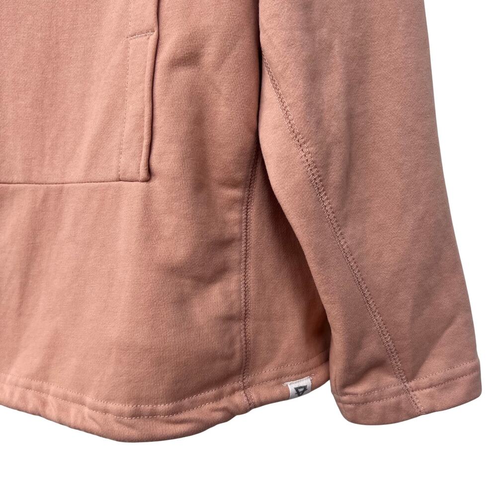 LIV Outdoor Quarter-Zip Pullover Camel Tan Long Sleeve Drawstring Hem Sweatshirt - Picture 4 of 8